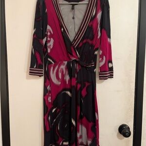 Elegant Pink and Black Women's Dress